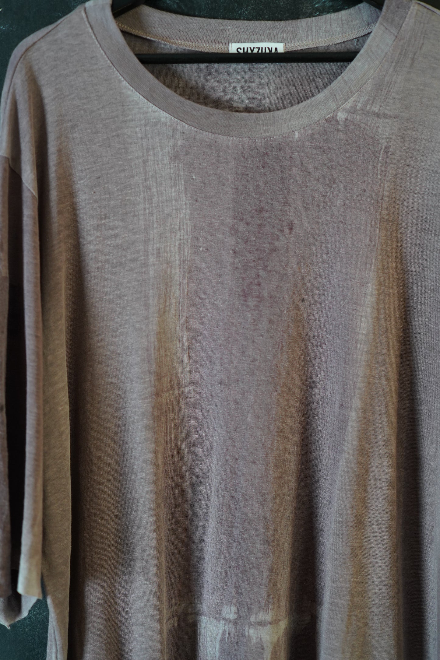 Naturally Dyed Linen T-shirt L #248