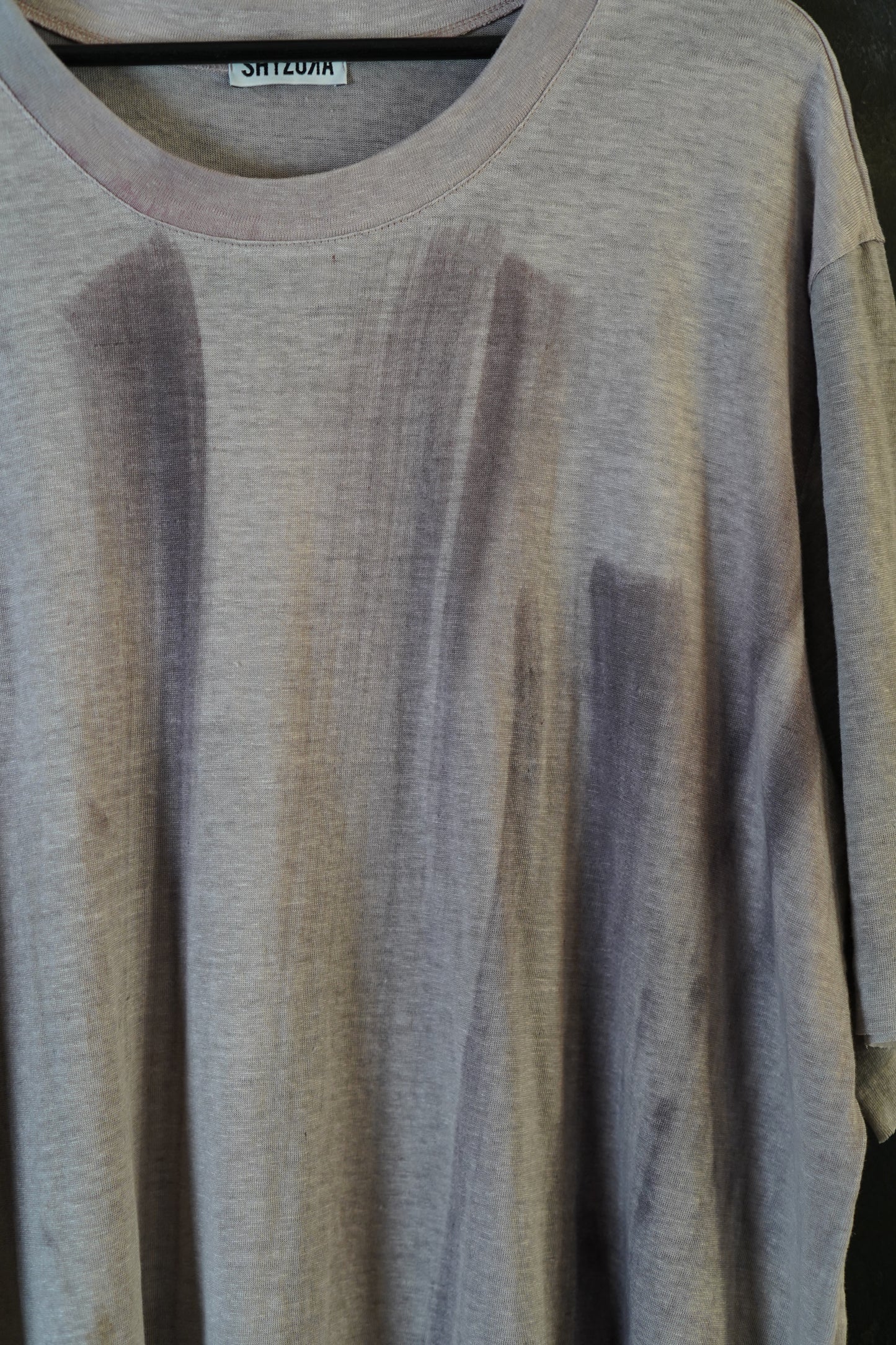 Naturally Dyed Linen T-shirt XL #260