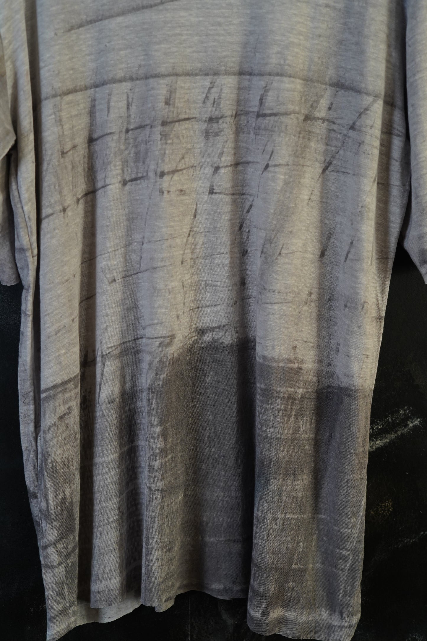 Naturally Dyed Linen T-shirt L #265