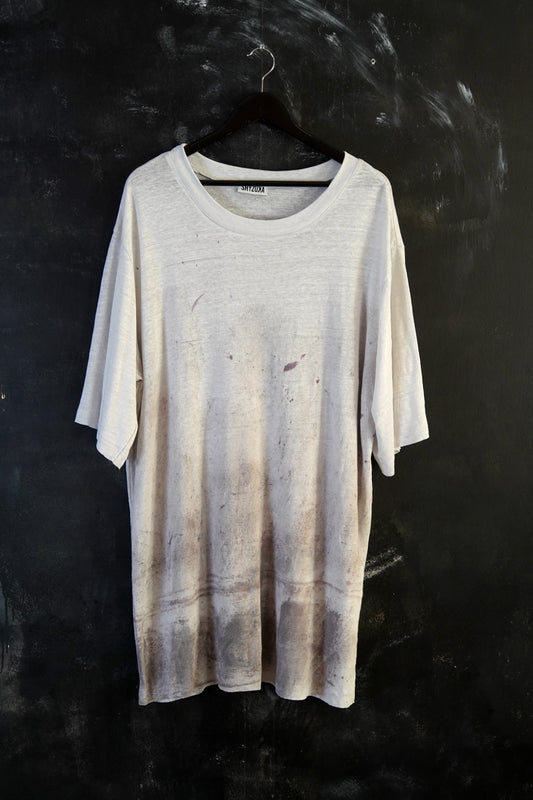 Naturally Dyed Linen T-shirt XL #270