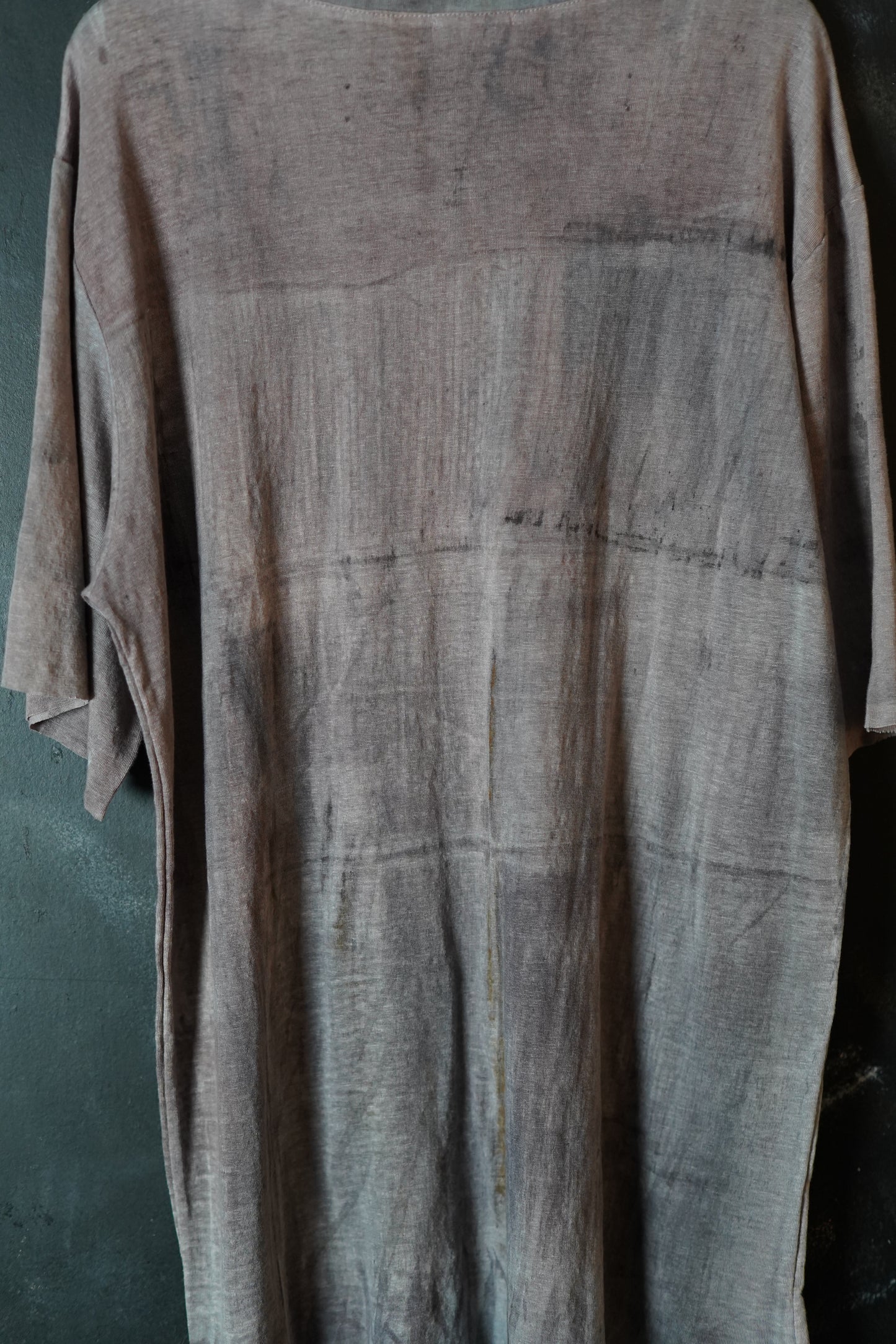 Naturally Dyed Linen T-shirt L #225