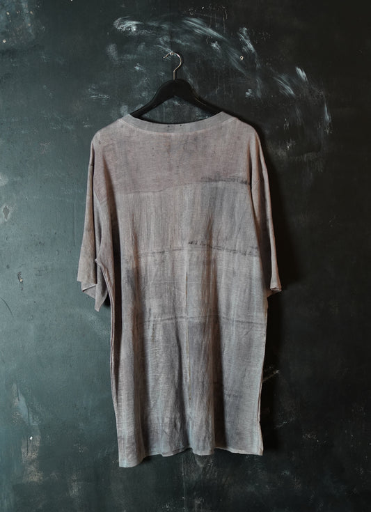 Naturally Dyed Linen T-shirt L #225