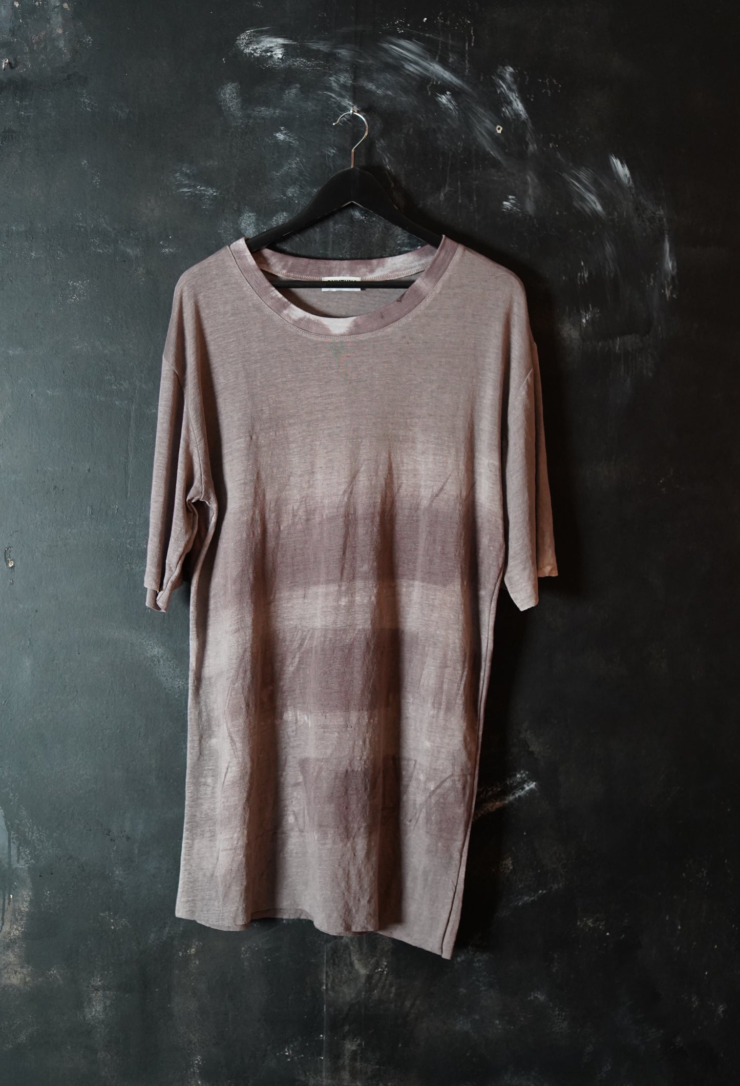 Naturally Dyed Linen T-shirt M #242