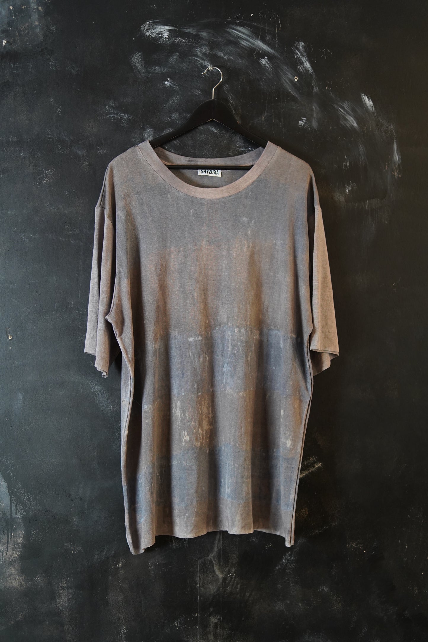 Naturally Dyed Linen T-shirt L #244