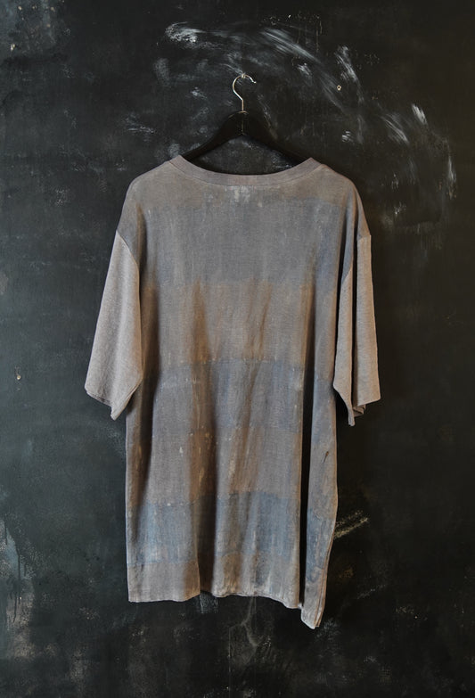 Naturally Dyed Linen T-shirt L #244