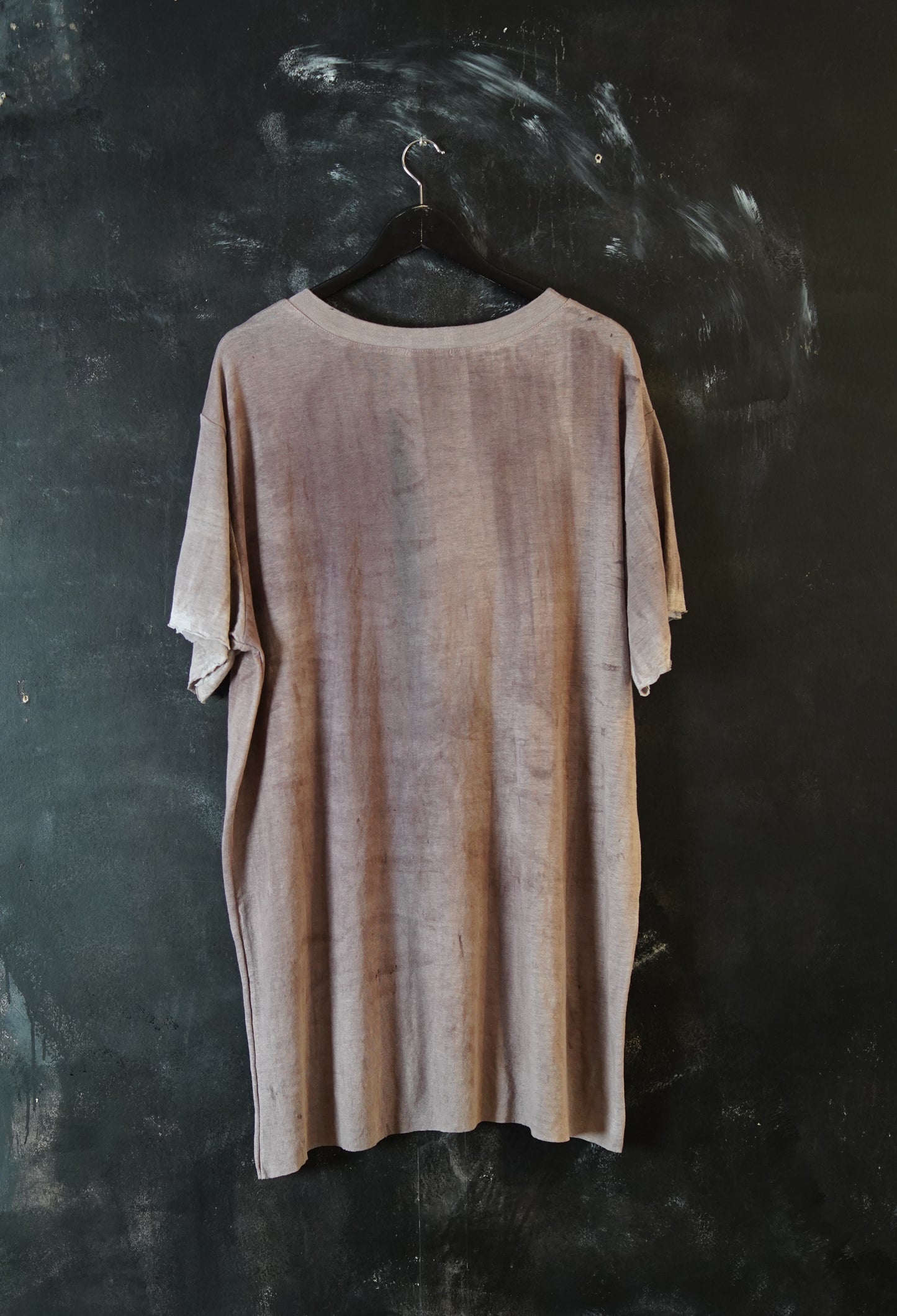 Naturally Dyed Linen T-shirt L #246