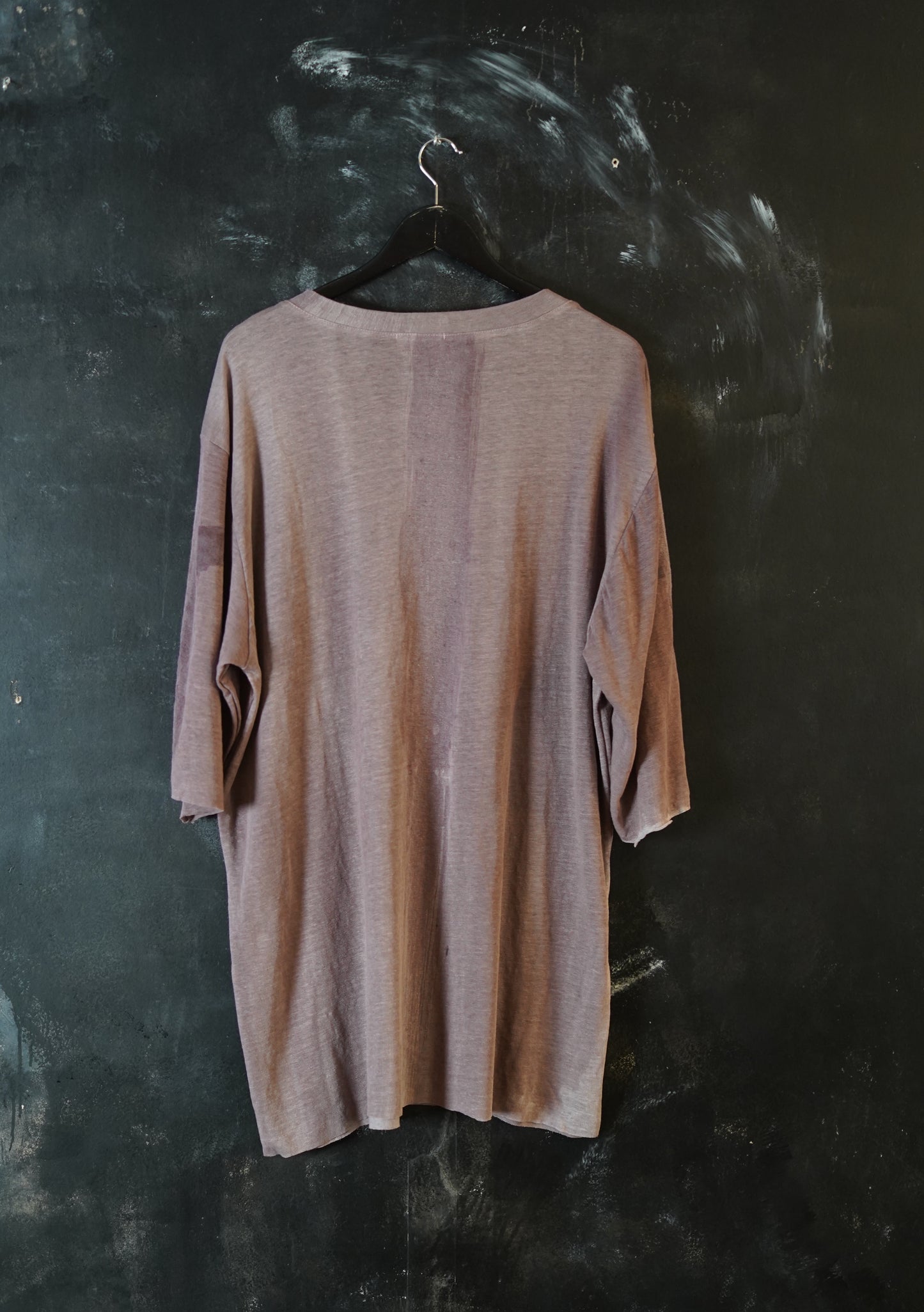 Naturally Dyed Linen T-shirt L #248