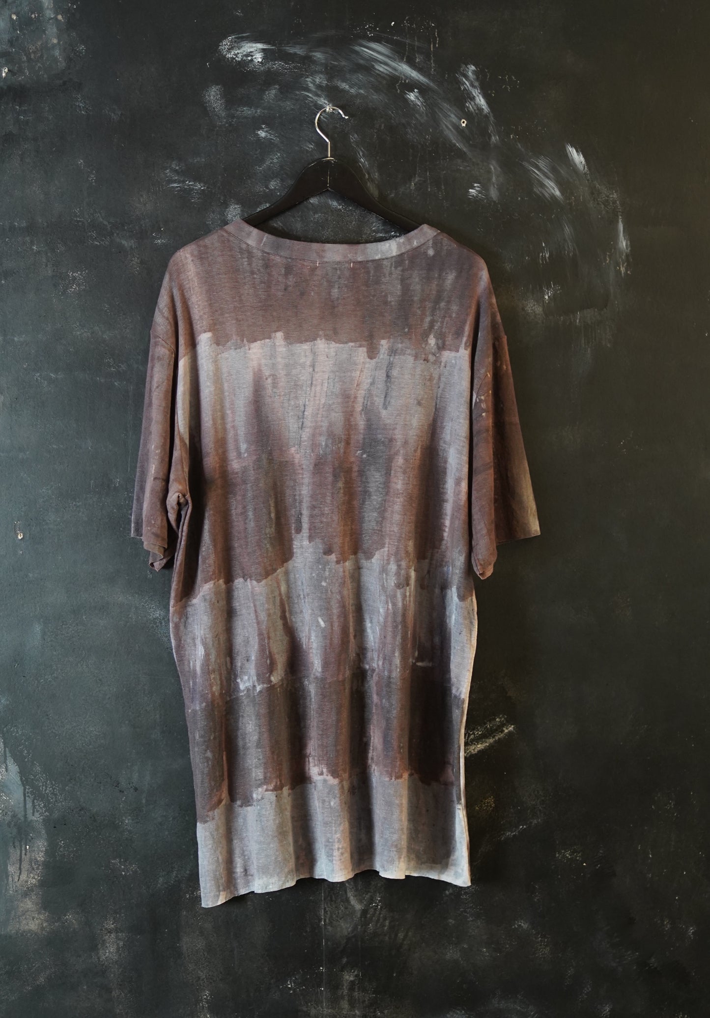 Naturally Dyed Linen T-shirt L #249