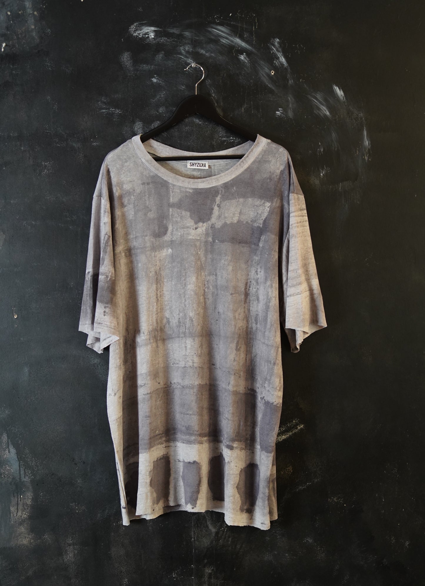 Naturally Dyed Linen T-shirt L #252