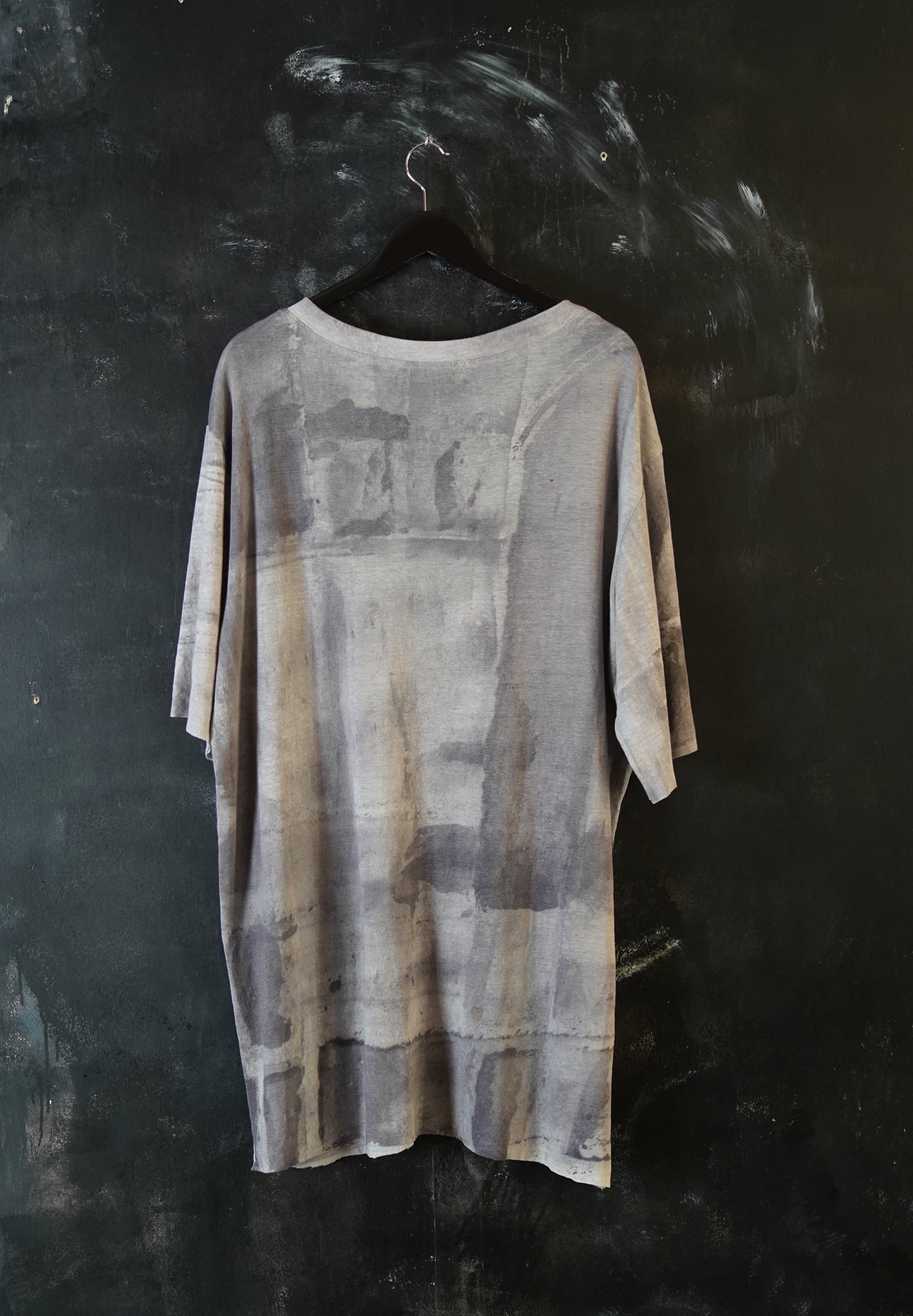 Naturally Dyed Linen T-shirt L #252