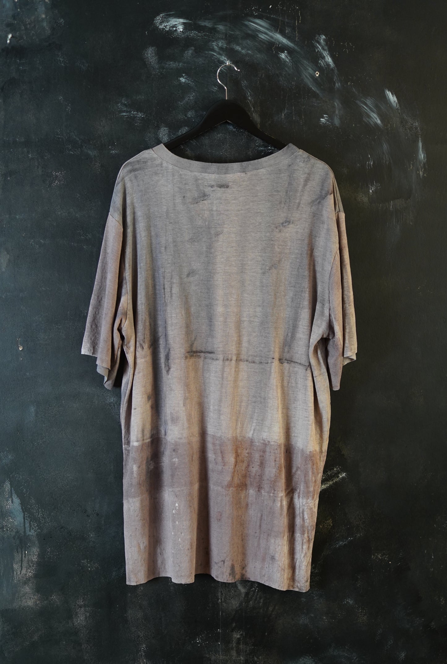 Naturally Dyed Linen T-shirt L #257