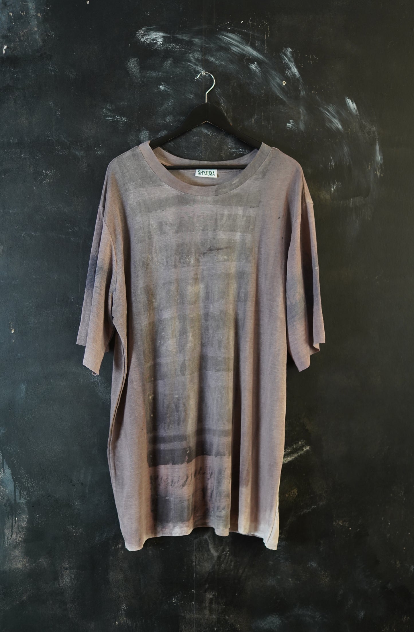 Naturally Dyed Linen T-shirt L #262