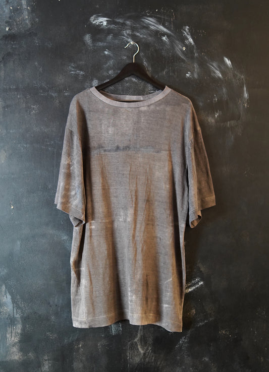 Naturally Dyed Linen T-shirt L #286