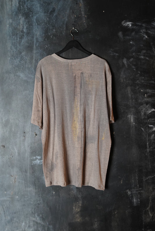 Naturally Dyed Linen T-shirt Size Plus #289