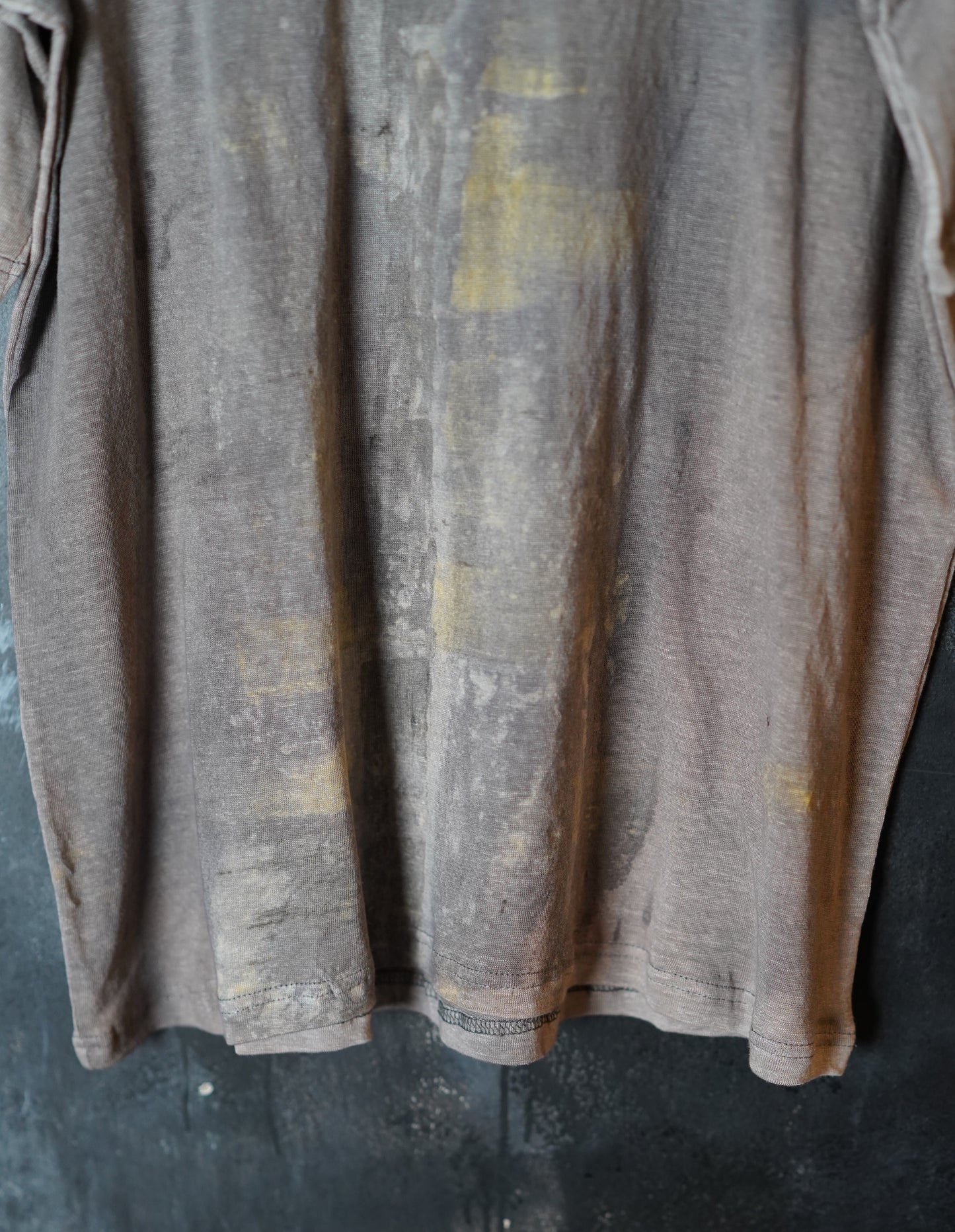 Naturally Dyed Linen T-shirt Size Plus #289