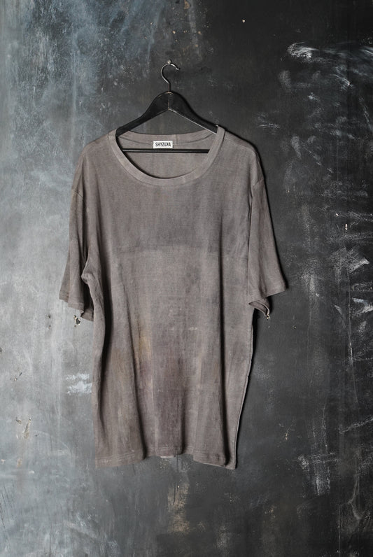 Naturally Dyed Linen T-shirt Size Plus #290