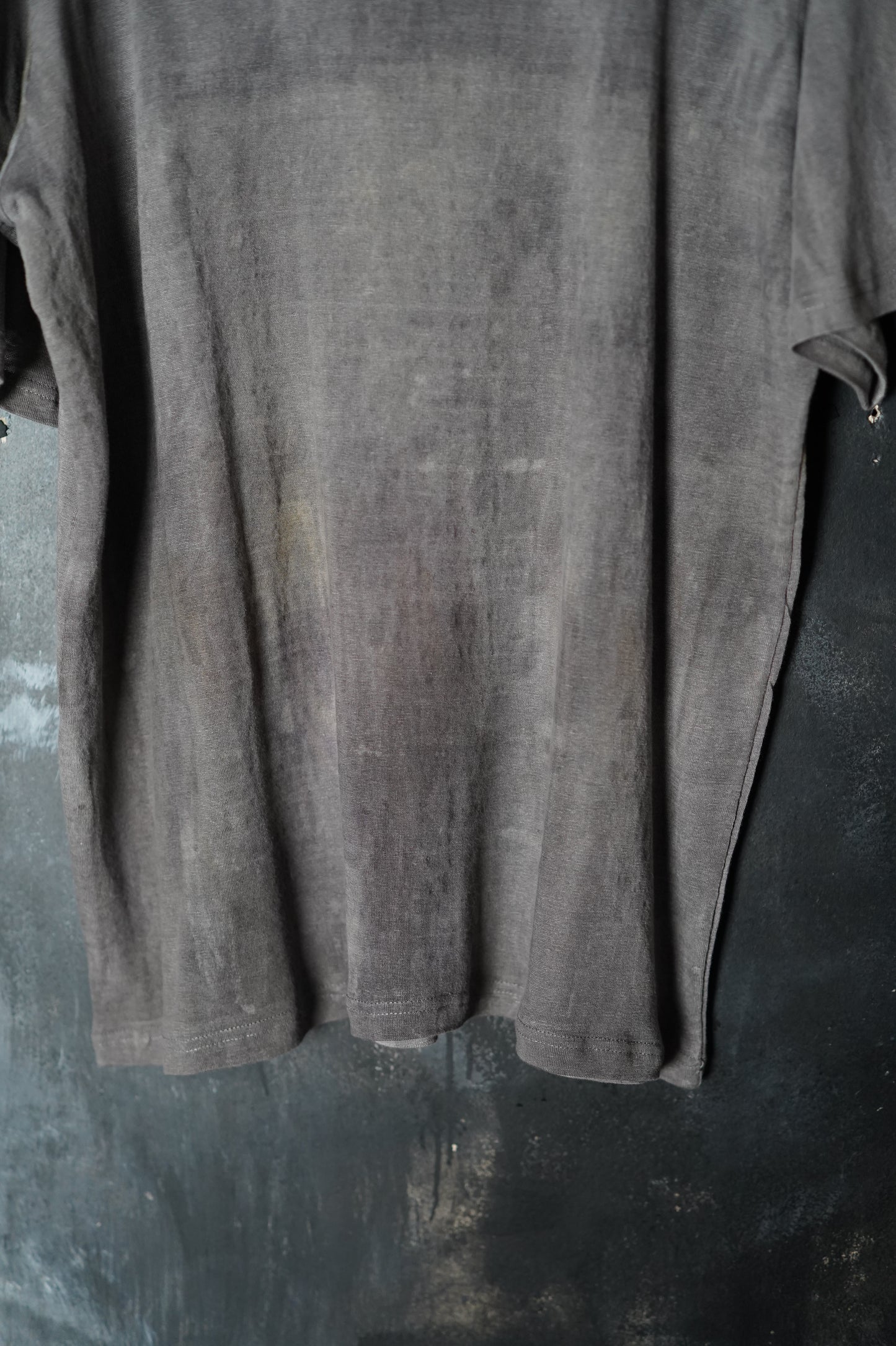 Naturally Dyed Linen T-shirt Size Plus #290