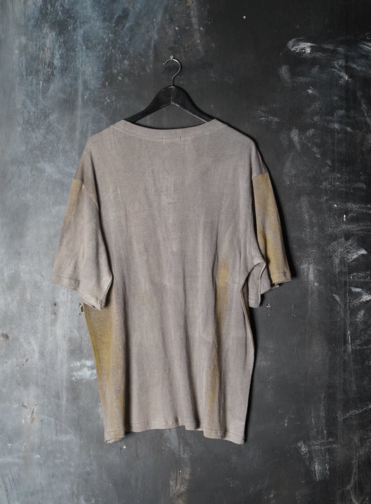 Naturally Dyed Linen T-shirt Size Plus #291