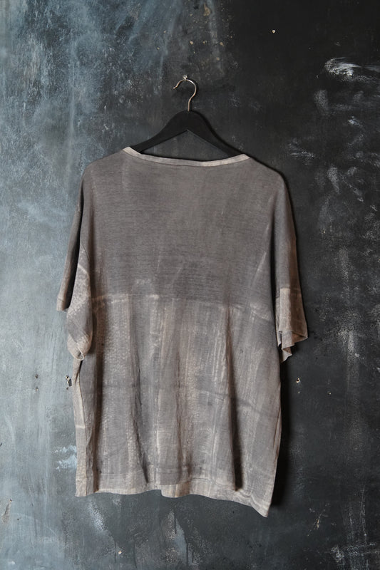 Naturally Dyed Linen T-shirt M #277