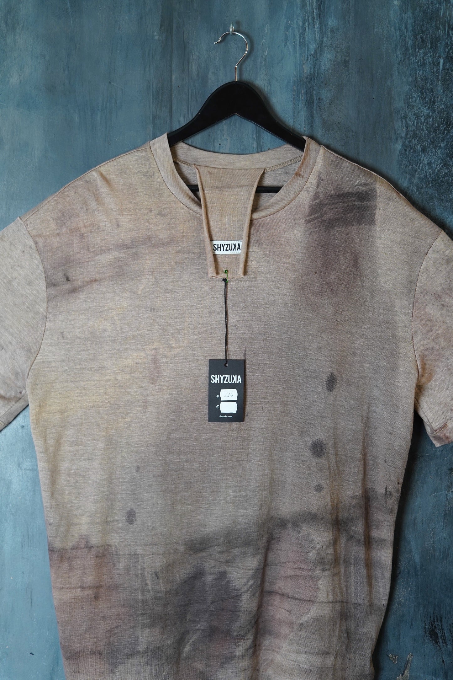 Naturally Dyed Linen Jersey T-shirt #116