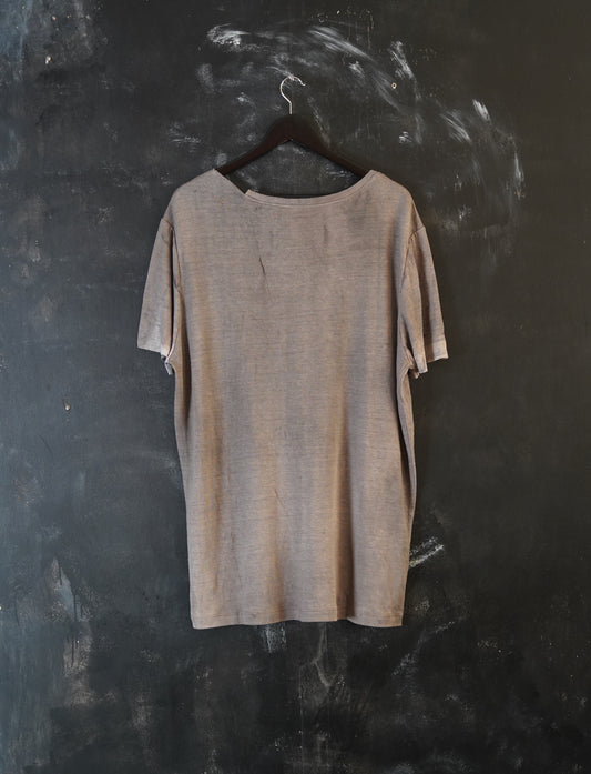 Naturally Dyed Linen T-shirt L #328