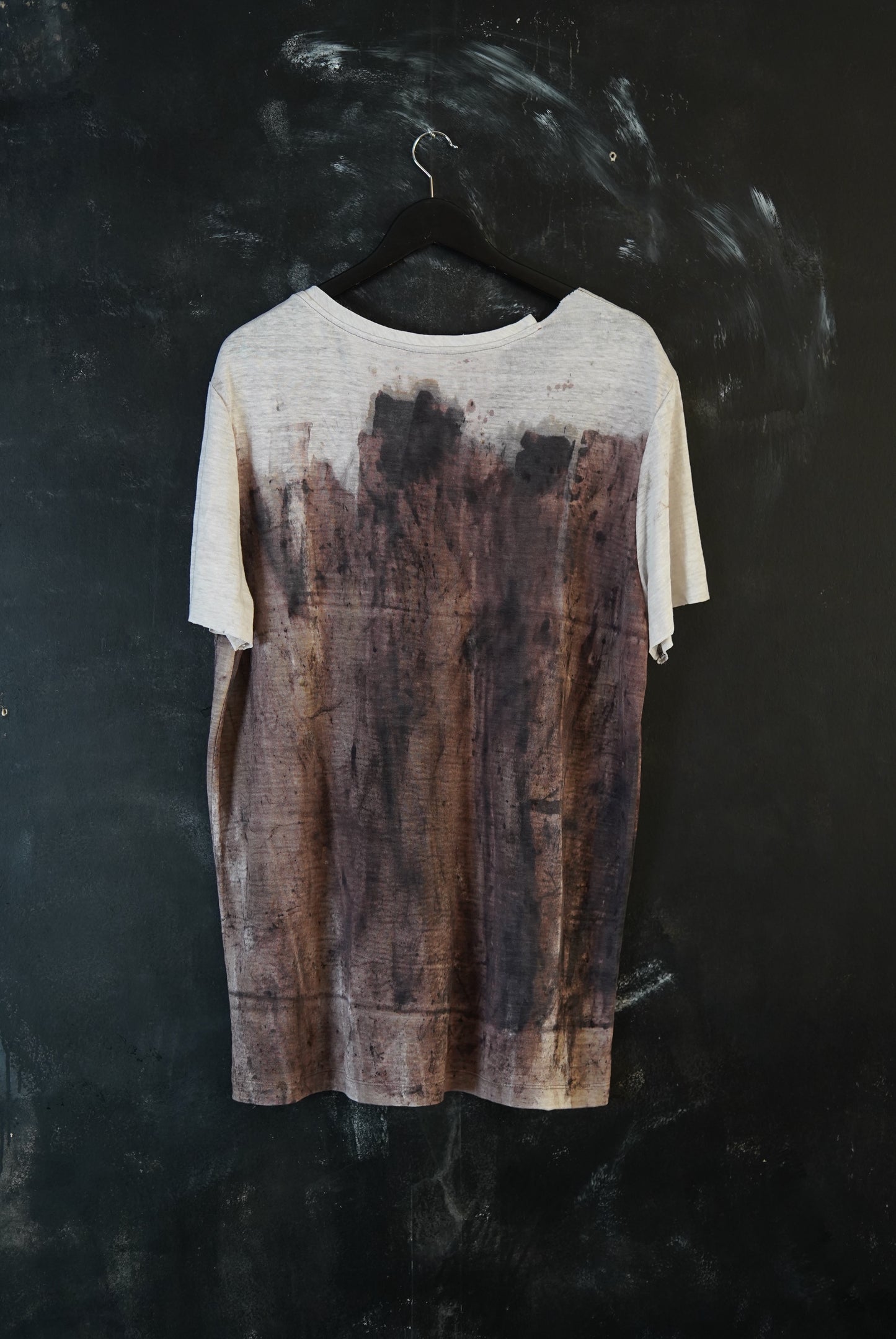 Naturally Dyed Linen T-shirt L #330