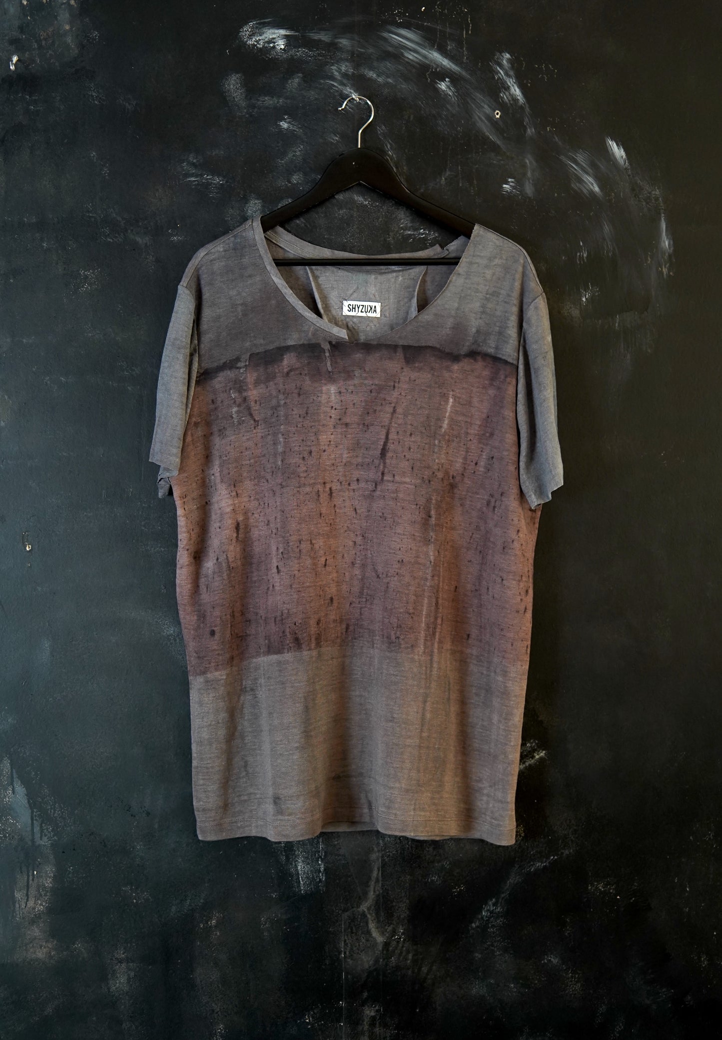 Naturally Dyed Linen T-shirt L #331