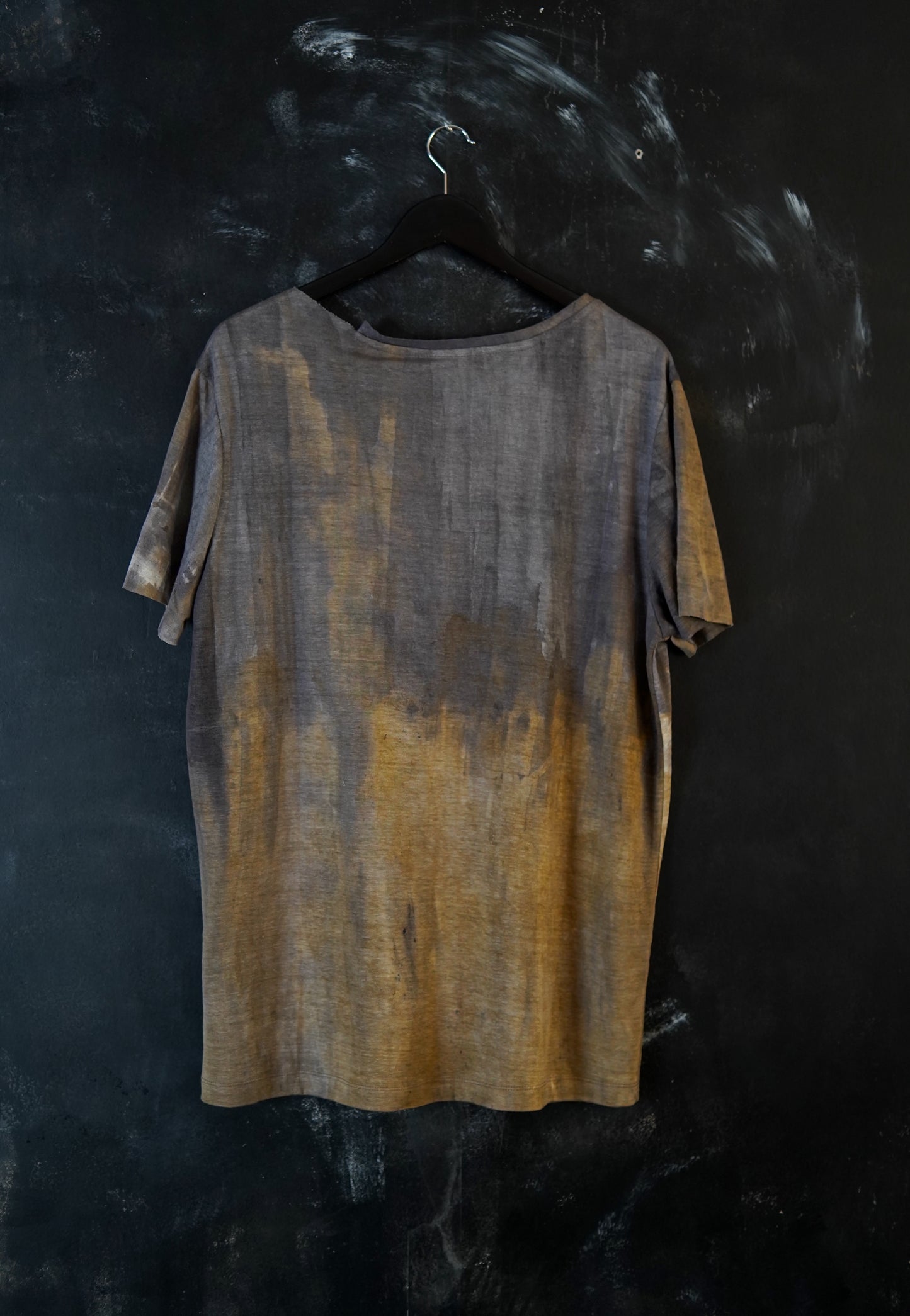 Naturally Dyed Linen T-shirt L #332