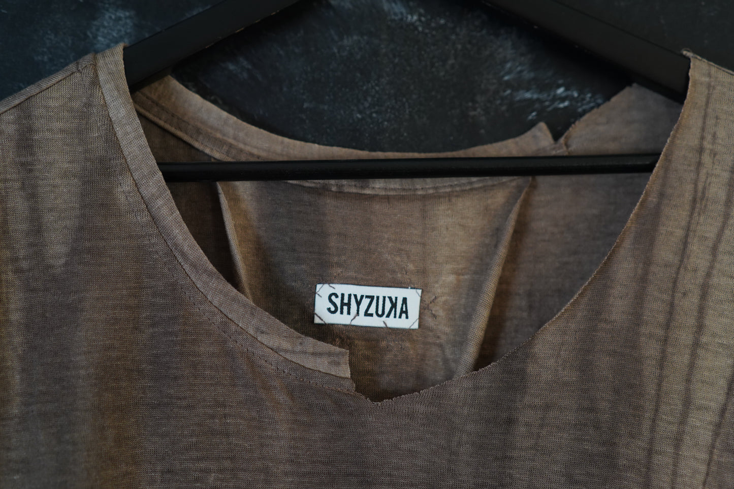 Naturally Dyed Linen T-shirt L #333