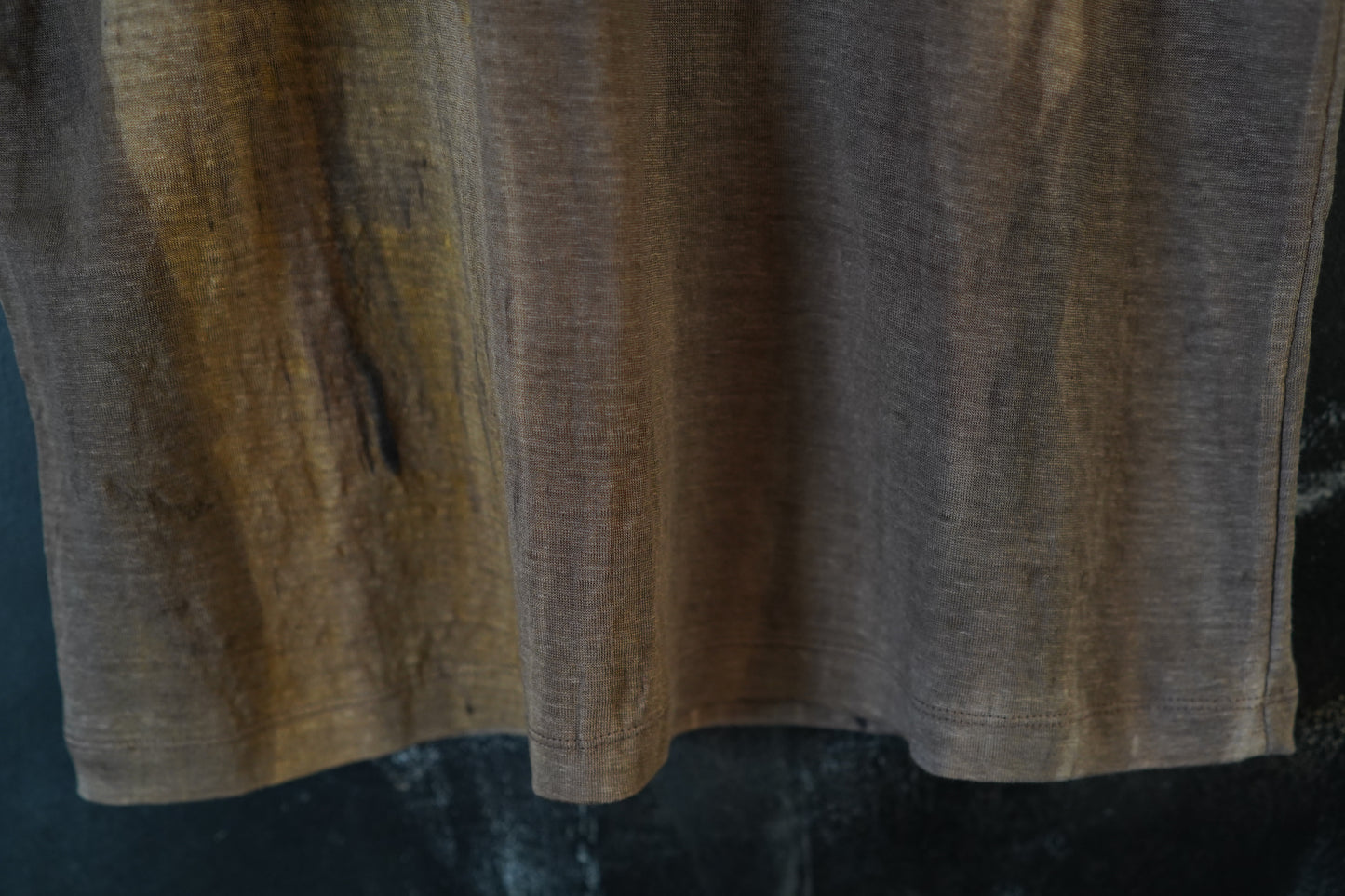 Naturally Dyed Linen T-shirt L #333