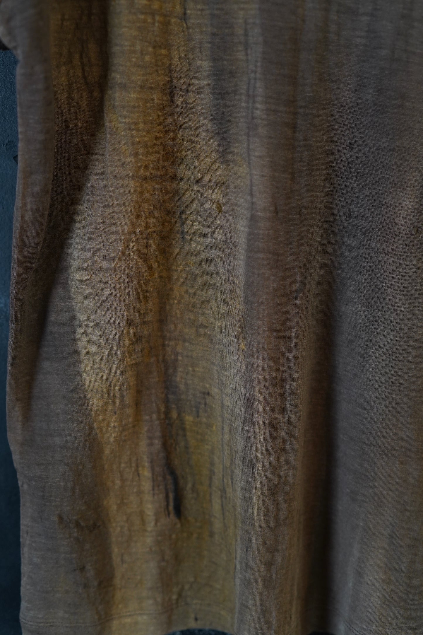 Naturally Dyed Linen T-shirt L #333