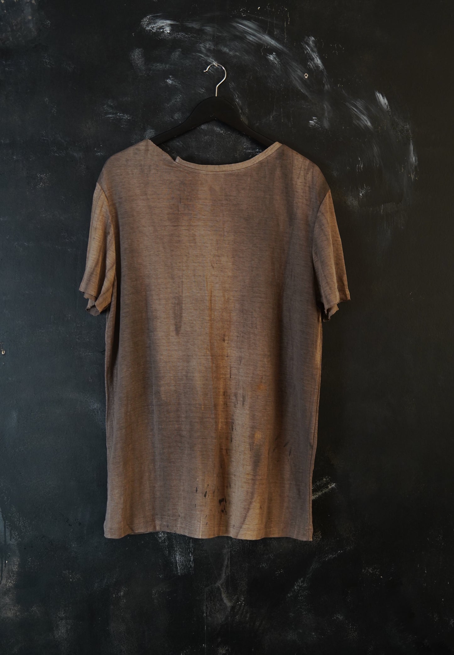 Naturally Dyed Linen T-shirt L #333