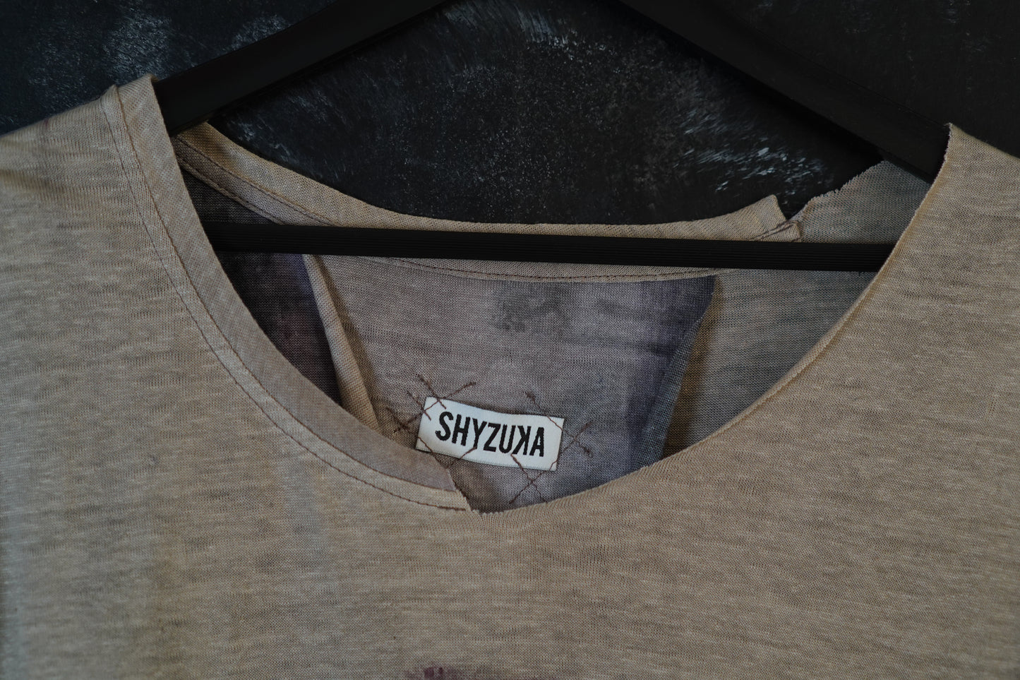 Naturally Dyed Linen T-shirt L #334