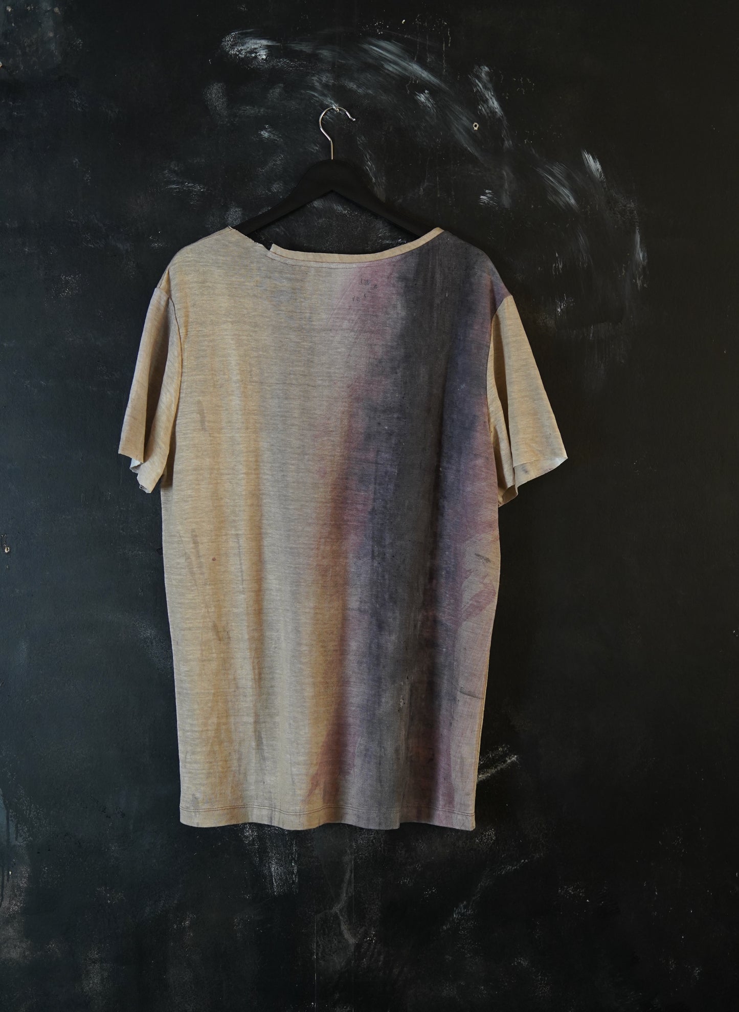 Naturally Dyed Linen T-shirt L #334