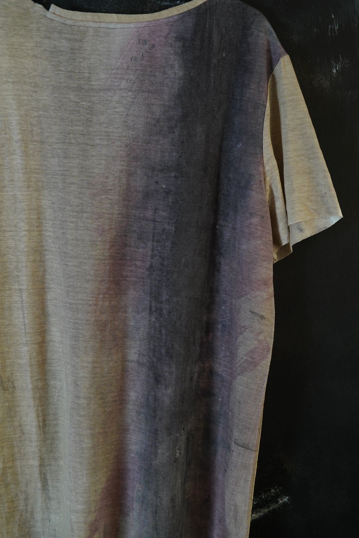 Naturally Dyed Linen T-shirt L #334