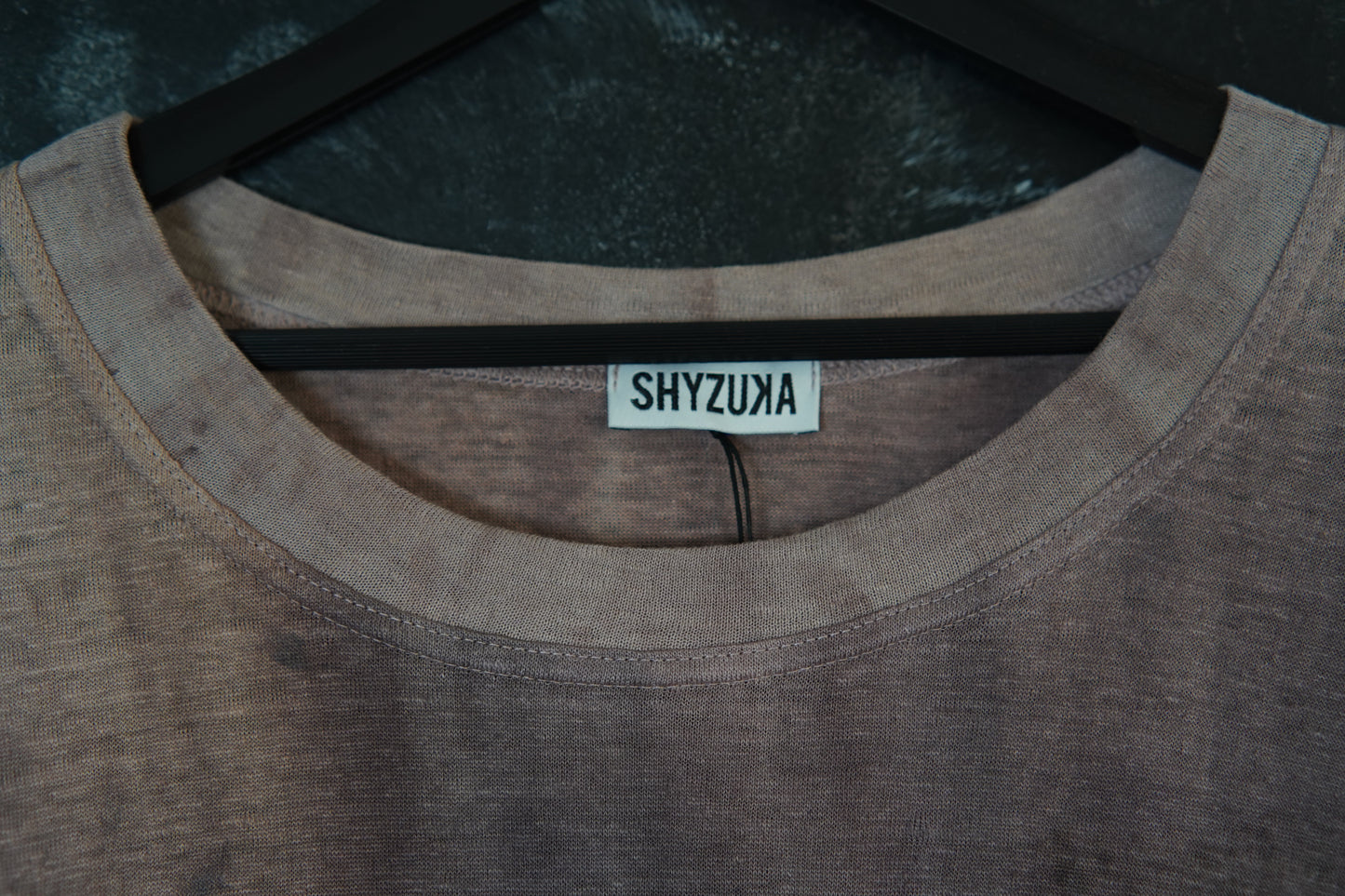 Naturally Dyed Linen T-shirt L #336