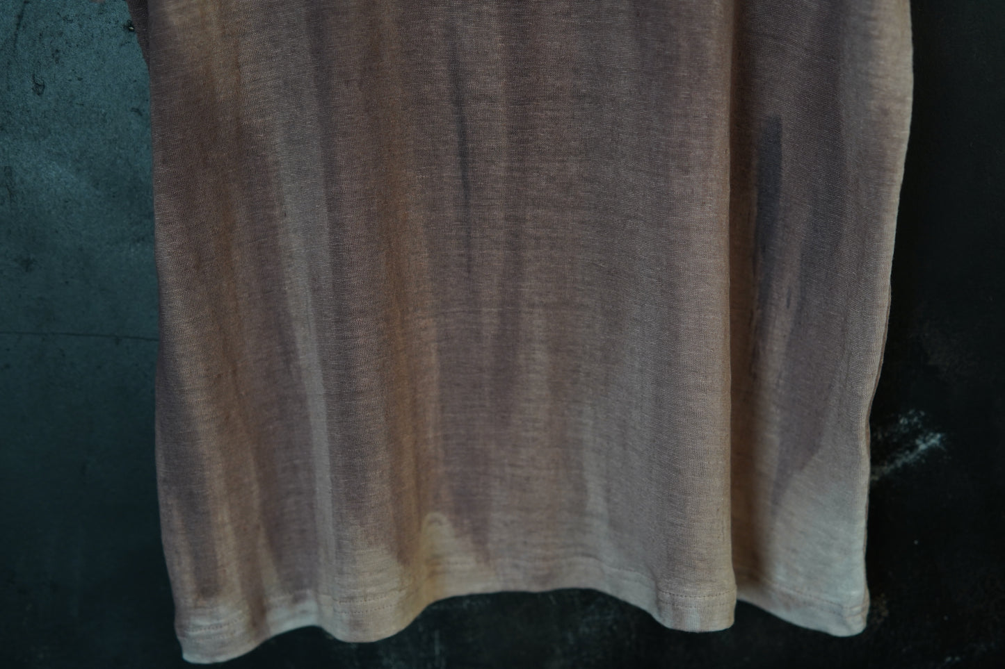 Naturally Dyed Linen T-shirt L #336