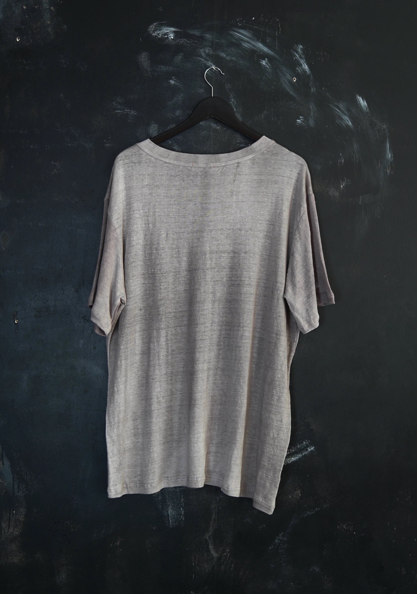 Naturally Dyed Linen T-shirt L #342