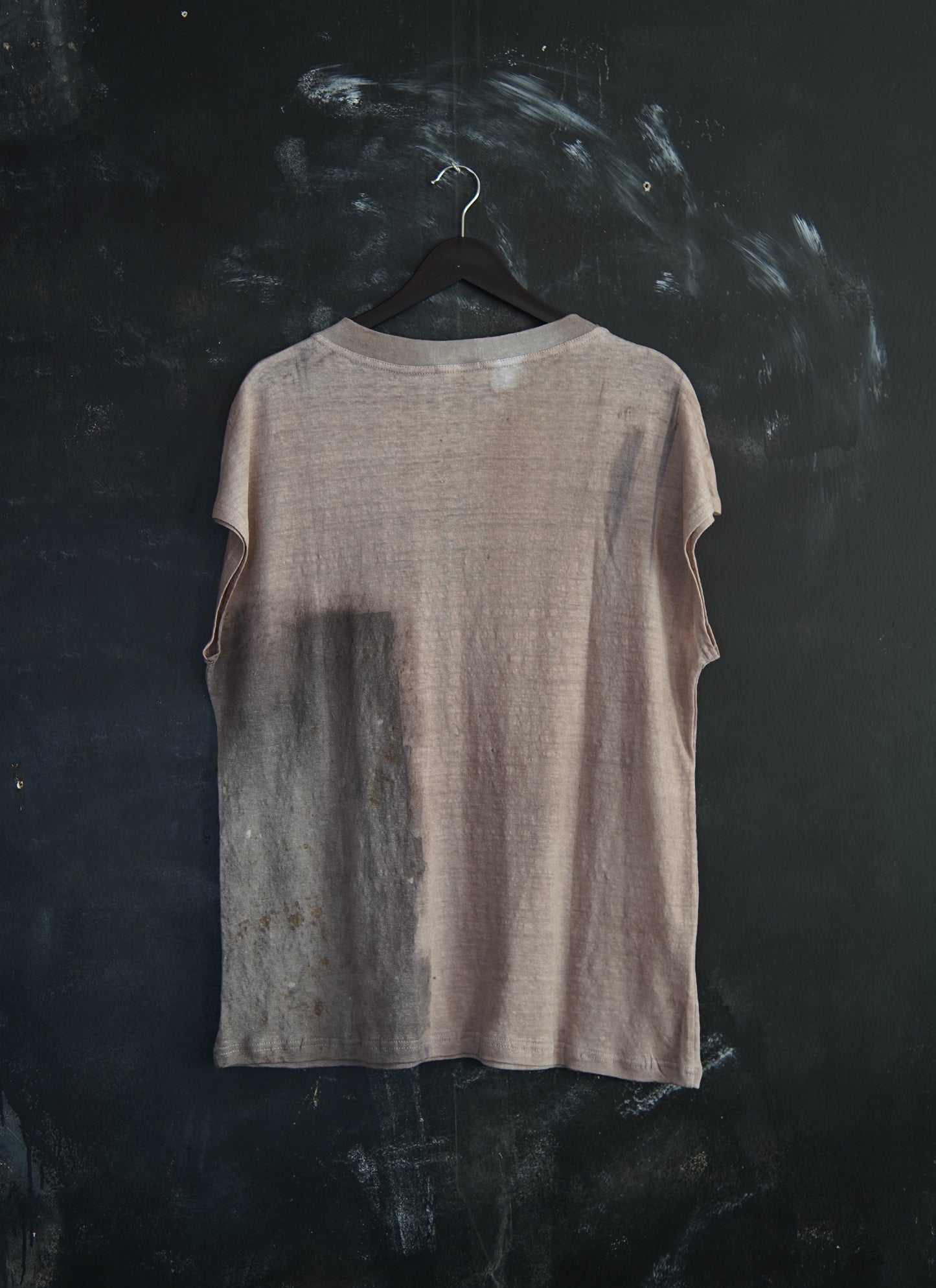 Naturally Dyed Linen Tank Top M #357