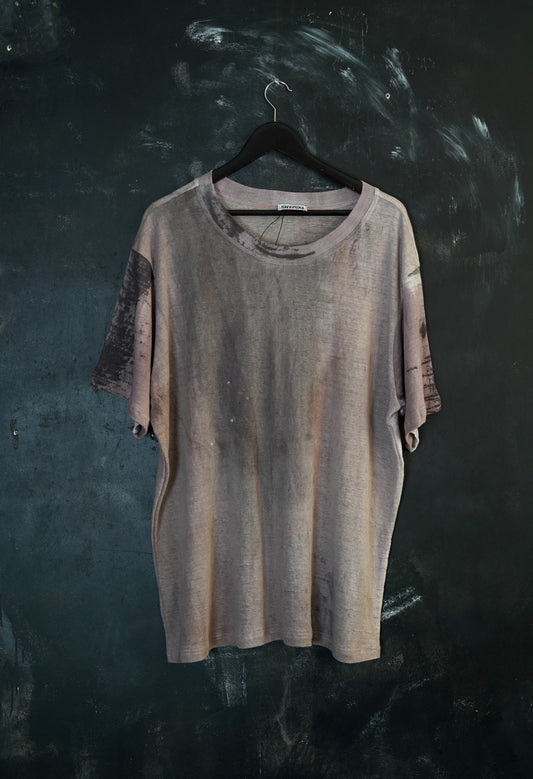 Naturally Dyed Linen T-shirt L #361