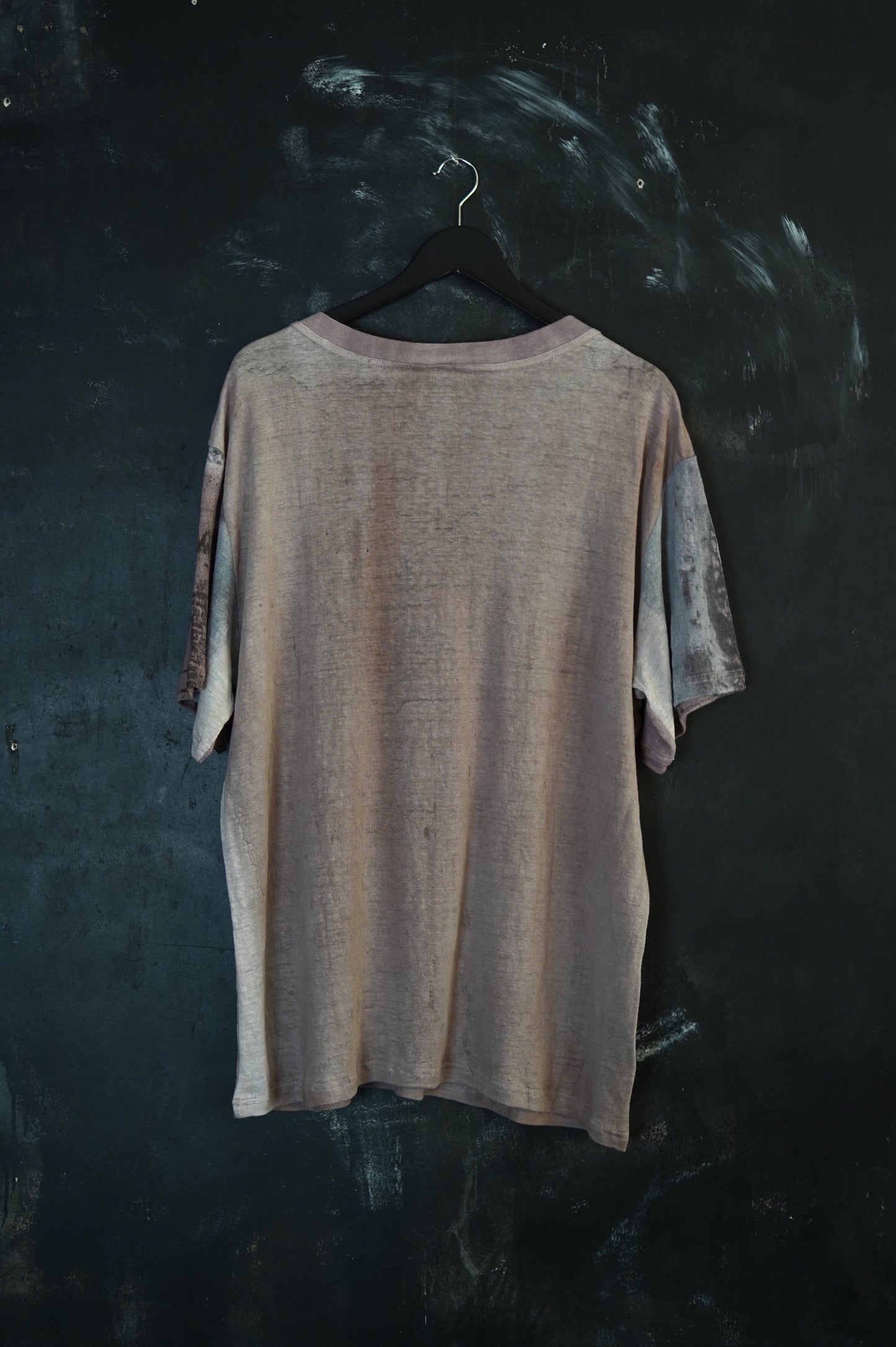 Naturally Dyed Linen T-shirt L #361