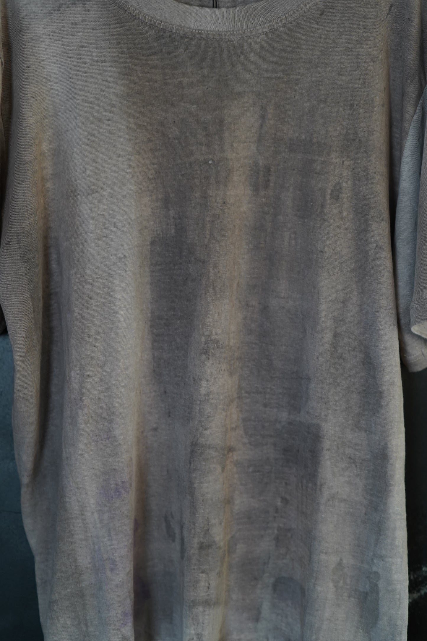 Naturally Dyed Linen T-shirt L #362