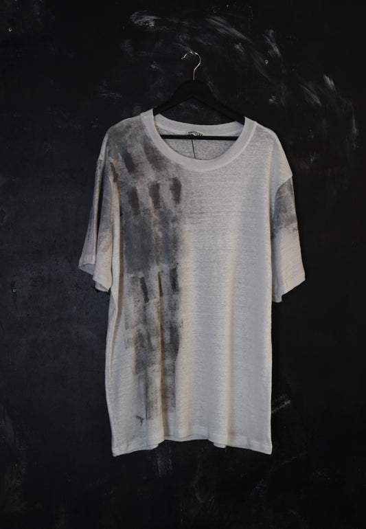 Naturally Dyed Linen T-shirt L #363