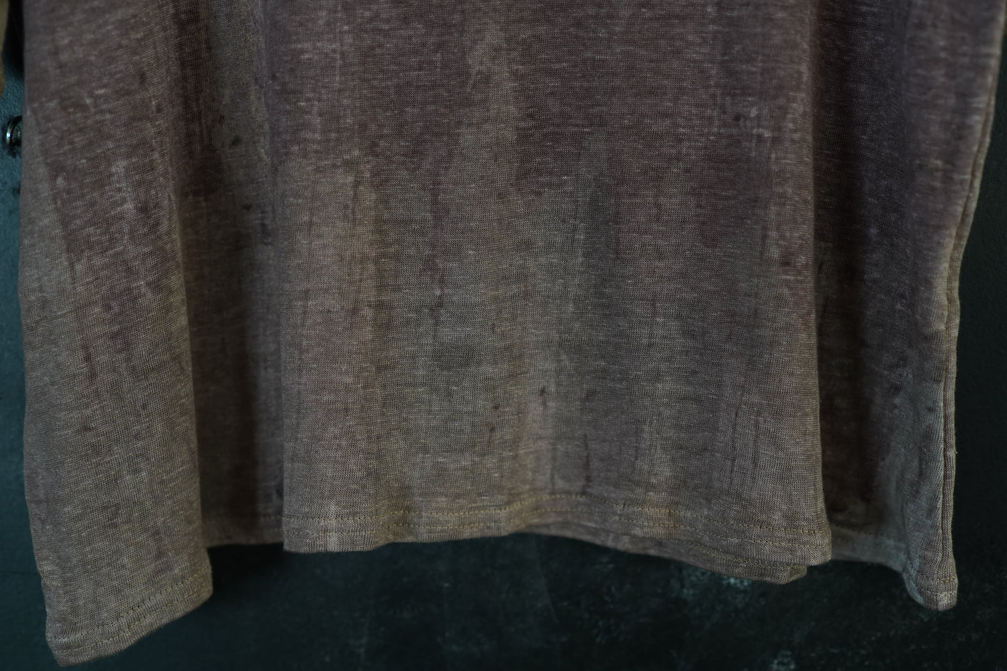 Naturally Dyed Linen T-shirt S #366