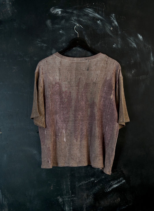 Naturally Dyed Linen T-shirt S #366