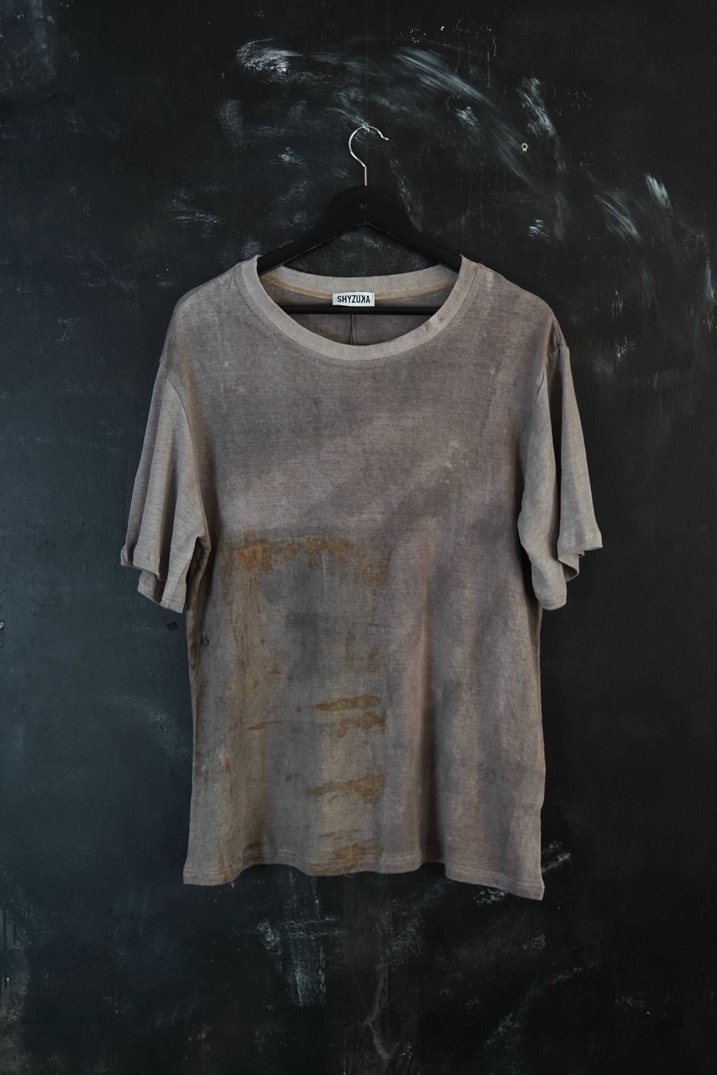 Naturally Dyed Linen T-shirt S #367