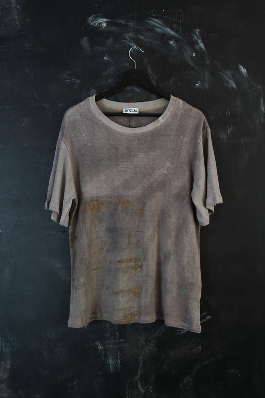 Naturally Dyed Linen T-shirt S #367