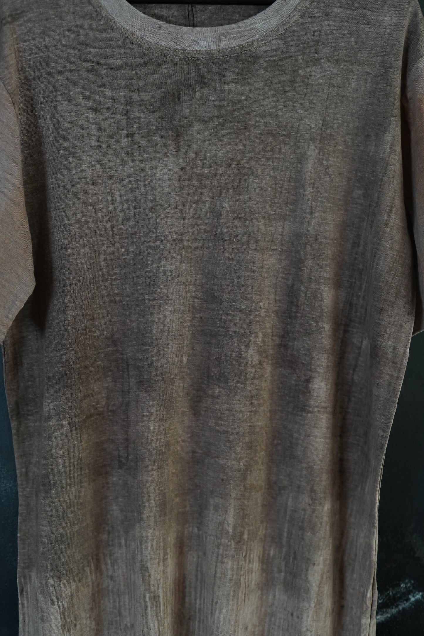 Naturally Dyed Linen T-shirt S #368