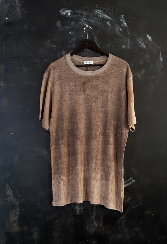 Naturally Dyed Linen T-shirt S #368