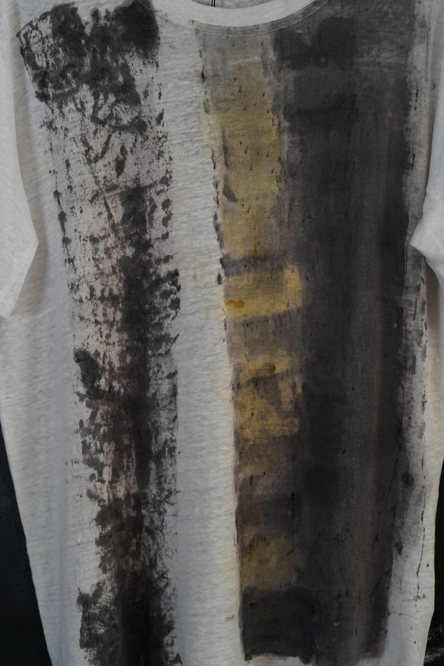 Naturally Dyed Linen T-shirt S #369